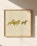 Horses Print - Off White Background