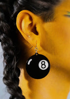 Peach Beast - Magic 8 Ball Statement Earrings