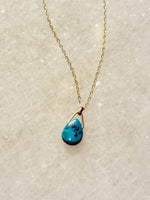 Lisa Slodki - Gold Fill + Turquoise Drop Necklace