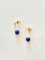 Lisa Slodki - Round Bead Earrings - Gold Fill + Lapis