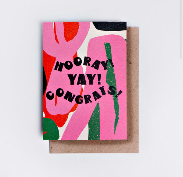 “Hooray! Yay! Congrats!”Greeting Card