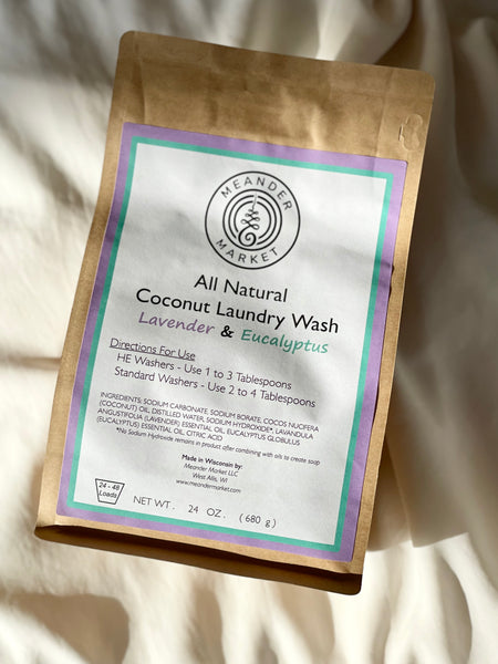Meander Market - Coconut Laundry Wash - Lavender & Eucalyptus (24 oz)