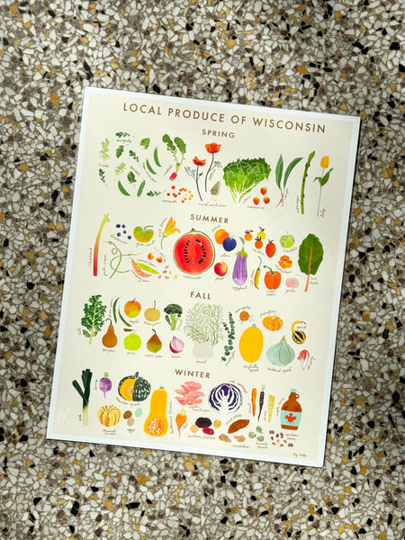 Aly Miller Designs - Local Produce of Wisconsin Print (STORE PICK UP ONLY)