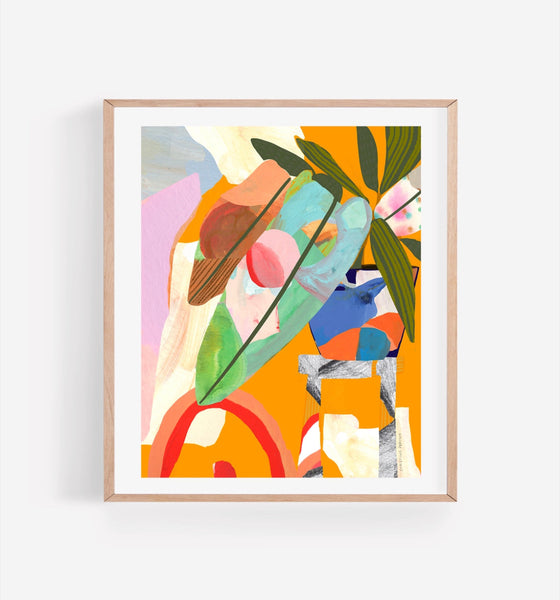 Persika Design Co. - “Collaged Plant” Print - 11” x 14” (STORE PICK UP ONLY)
