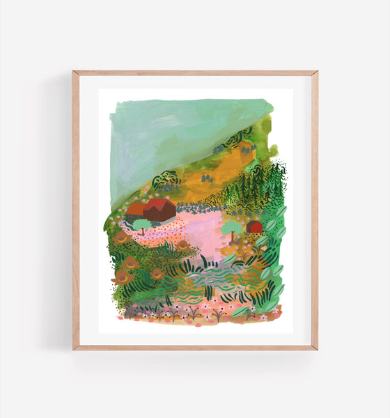 Persika Design Co. - “Cabin Dreamscape” Print - 11” x 14” (STORE PICK UP ONLY)