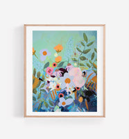 Persika Design Co. - “Finger Painted Floral” Print - 11” x 14” (STORE PICK UP ONLY)