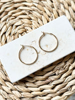 14k Gold Plated Hoop Earrings - Medium