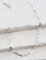 Paperclip Chain Necklace - Sterling Silver