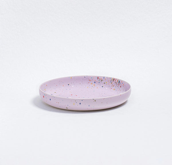 Egg Back Home - Low Pasta Plate - Lilac Confetti