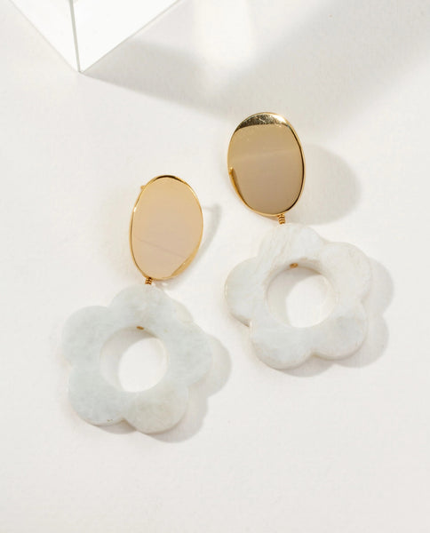 Luna Norte - Oops - A - Daisy Earrings - Moonstone