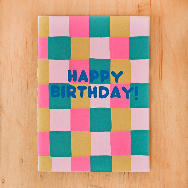 “Happy Birthday!” Squares Greeting Card