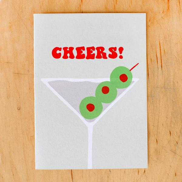 “Cheers!” Martini Greeting Card