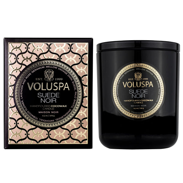 Voluspa Boxed Candle - Suede Noir