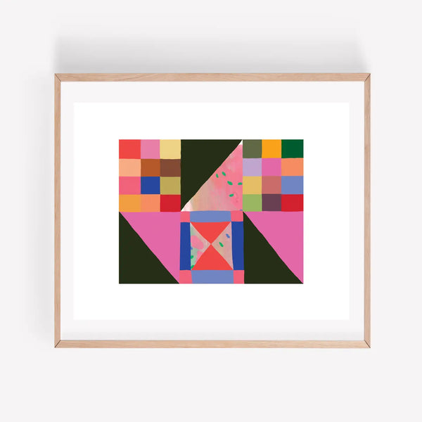 Persika Design Co. - “Pink Quilt” Print - 8” x 10” (STORE PICK UP ONLY)