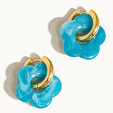 Flower Earrings - Blue