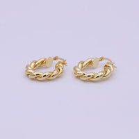 Braided Hoop Earrings - Small
