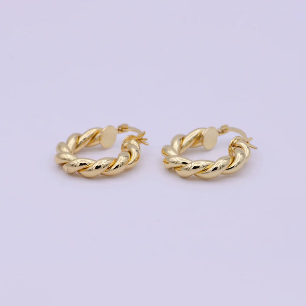 Braided Hoop Earrings - Small