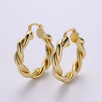 Braided Hoop Earrings - Large