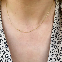 Very Thin Box Chain Necklace