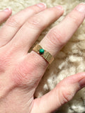 MADE IN Jewelry - Shell Texture Band Ring - Malachite