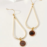 Luna Norte - Paisley Drop Earrings - Mahogany Obsidian