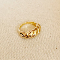 Dome Croissant Ring - 18K Gold Fill