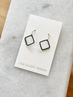 Lisa Slodki - Oxidized Diamond Earrings - Gold Fill + Sterling Silver