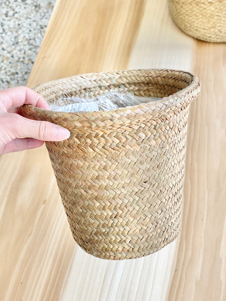 plastic plant baskets 6" Seagrass Plant Basket with Plastic Liner (STORE PICKUP ONLY) – shopURSA