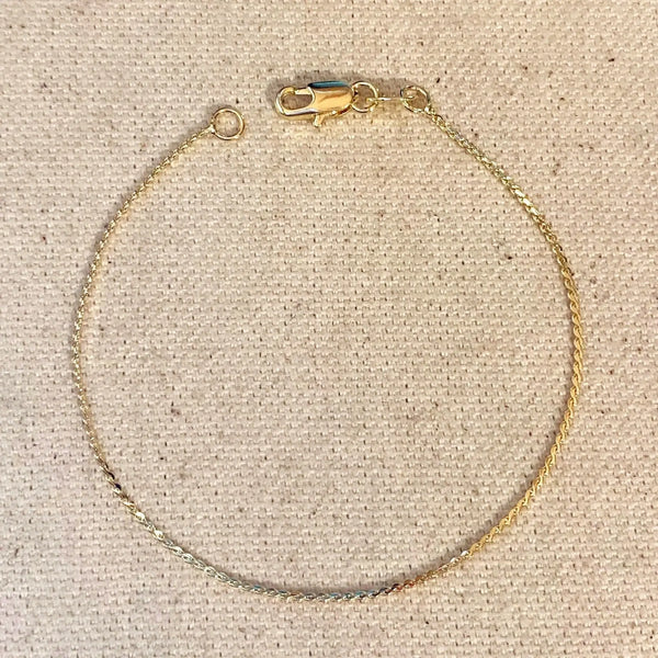 18k Gold Fill Thin Delicate Bracelet