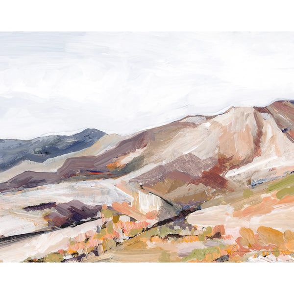 Laurie Anne Art - “Blush Mountain” Horizontal Canvas Print - 11" x 14" (STORE PICK UP ONLY)