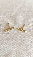 Beaded Bar Stud Earrings
