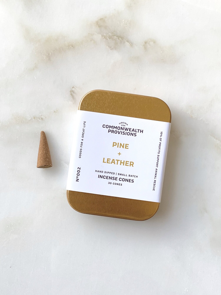 Commonwealth Provisions - Pine + Leather Incense Cones