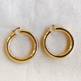 Large Tube Hoop Earrings